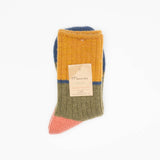 Wool 3-Sided Switching Socks | Olive