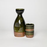 Sake Pourer & Cup Set | Forest Green