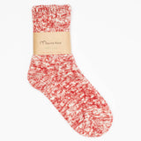 Slub Twister Heather Socks | Red