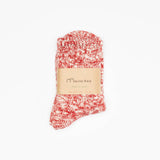 Slub Twister Heather Socks | Red