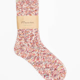 Slub Nep Twister Heather Socks | Red