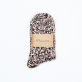 Slub Twister Heather Socks | Brown