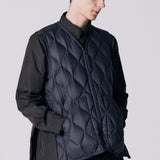 Military V Neck W-Zip Down Vest (Soft Shell) | Dark Navy