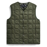 V-Neck Button Down Vest | Dark Olive
