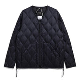 Military V Neck W-Zip Down Jacket (Soft Shell) | Dark Navy