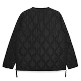 Military V Neck W-Zip Down Jacket | Black