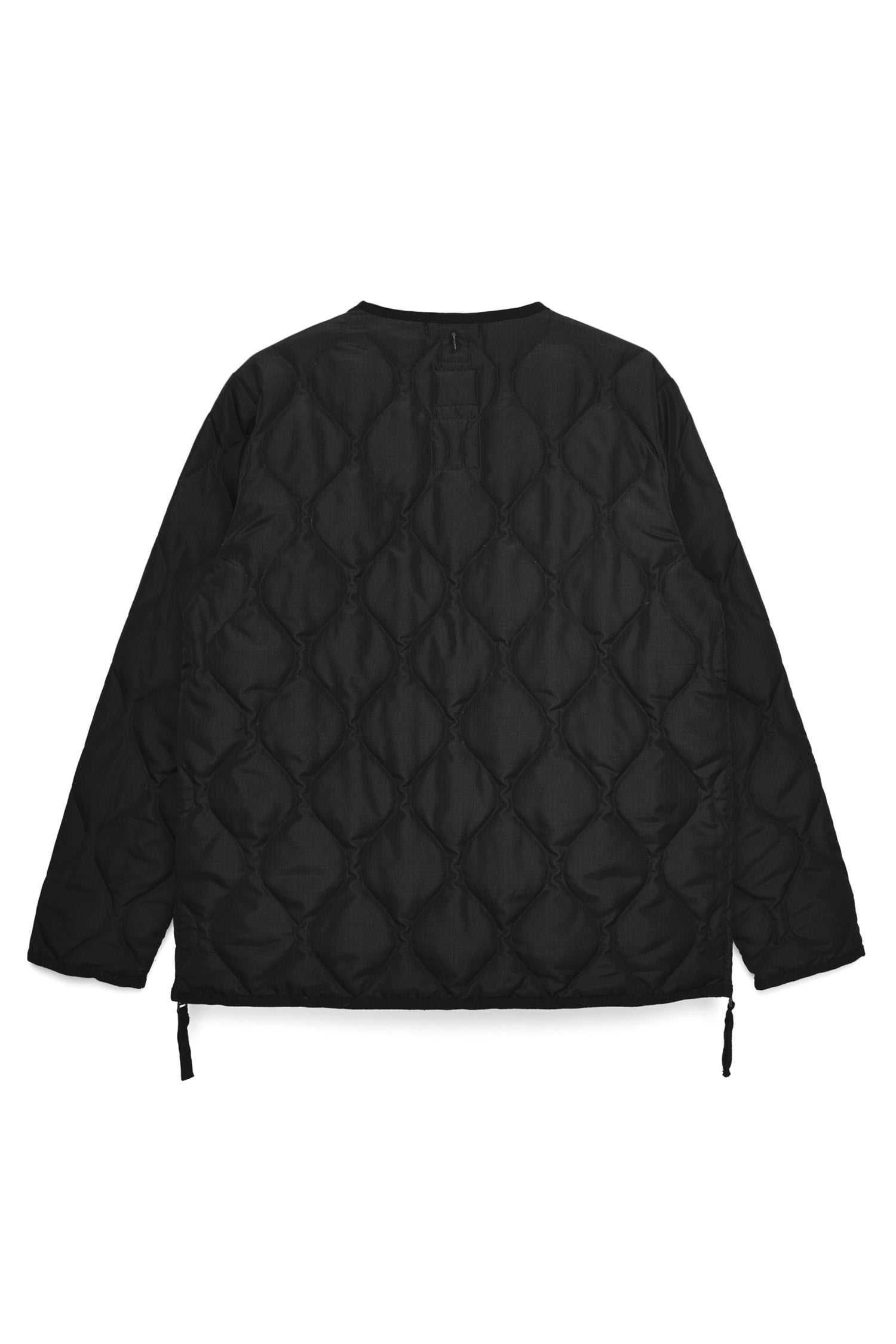 Military V Neck W-Zip Down Jacket | Black