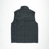 Hi Neck W-Zip Down Vest | Black