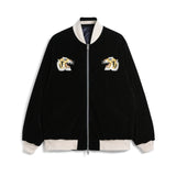 Reversible Sukajan Down Jacket | Black X Navy