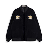 Reversible Sukajan Down Jacket | Dark Navy X Black