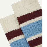 4011 College Stripe Socks | Powder Blue