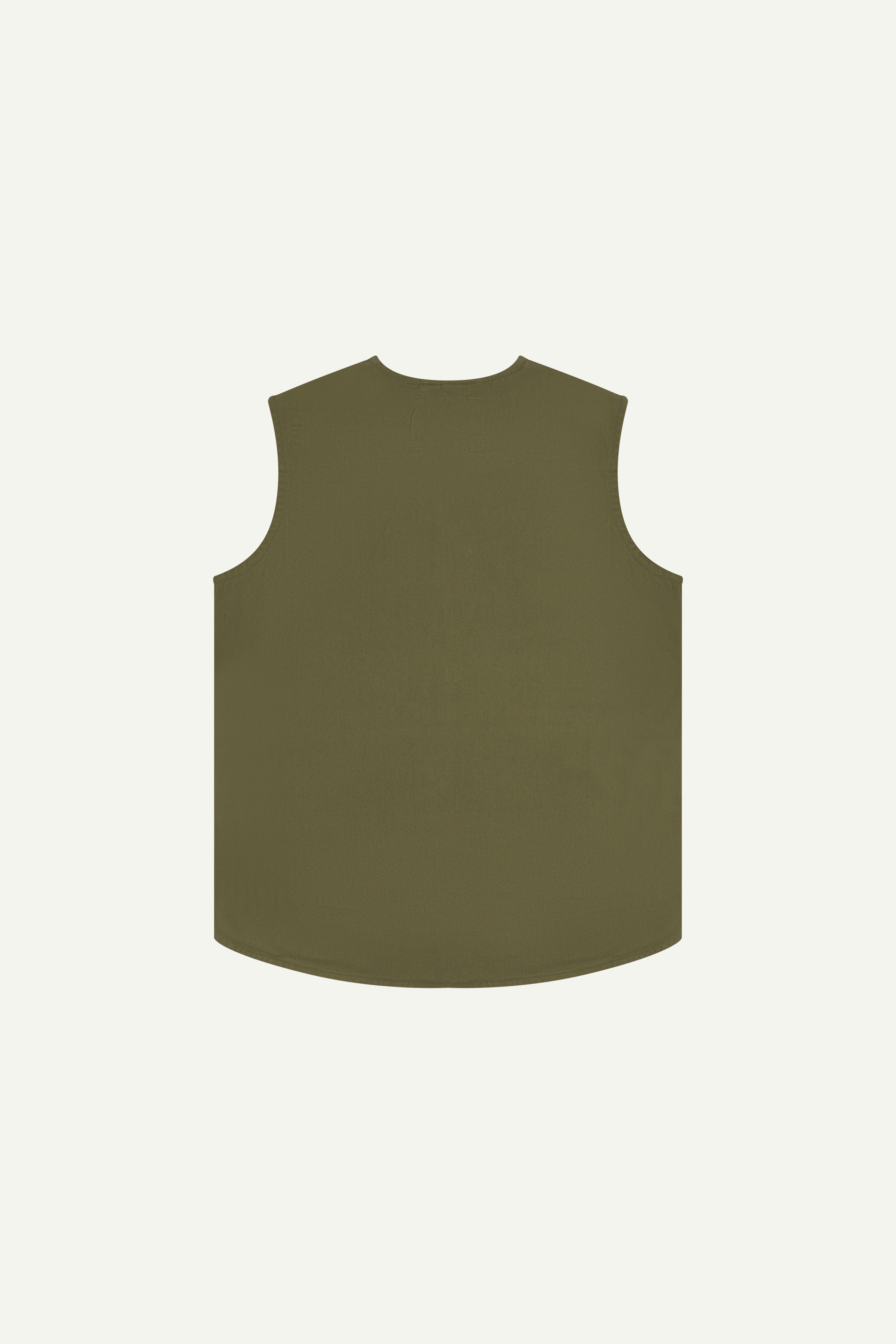 トップス EZUMi / 21aw one shoulder military vest 3036 Drill Zip-Up Vest | Moss – Keoma