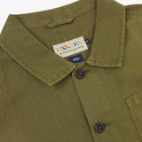 3001 Linen Blend Overshirt | Woodland Green