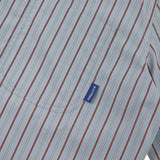 6013 Oxford Shirt |  Terrace Pinstripe Sky Claret