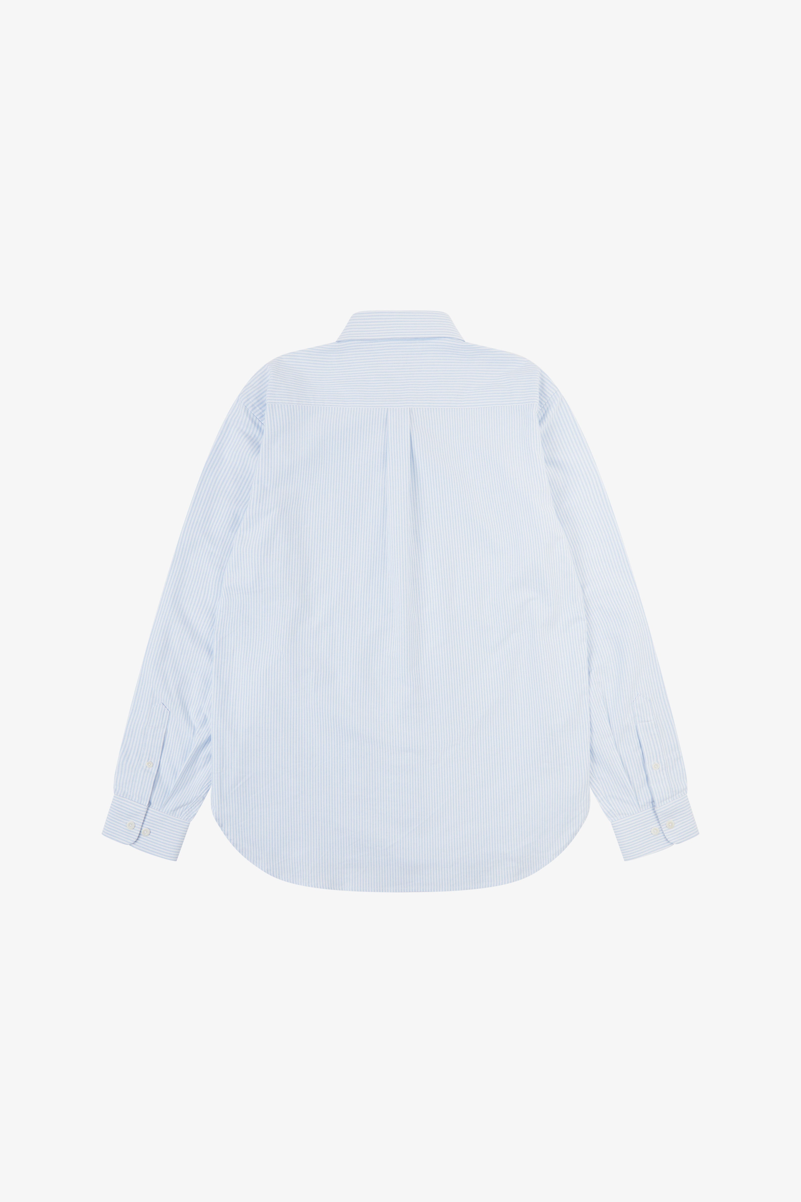 6013 Long Sleeve Oxford Shirt | Baby Blue Pinstripe