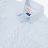 6013 Long Sleeve Oxford Shirt | Baby Blue Pinstripe