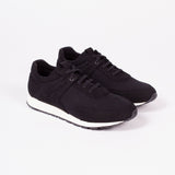 Low Seed Runner | Black Vegan Suede + Canvas