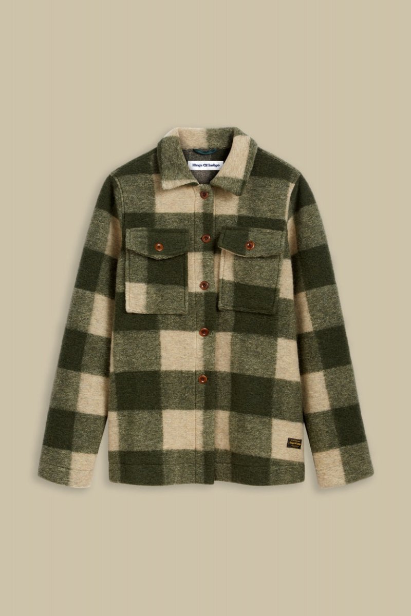 Green hot sale check jacket