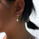NAMAKA MADEBiwa Pearl Gold Hoops