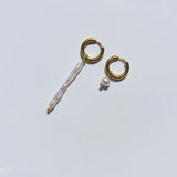 NAMAKA MADEBiwa Pearl Gold Hoops