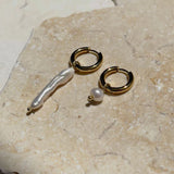 NAMAKA MADEBiwa Pearl Gold Hoops