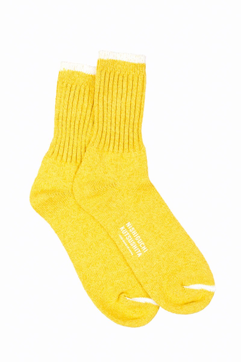 NISHIGUCHI KUTSUSHITABoston Silk/Cotton Sock | Beer Yellow23-25 cm