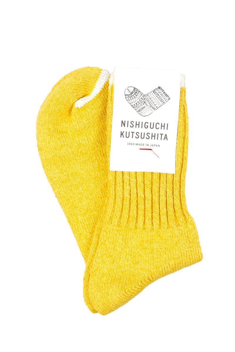 NISHIGUCHI KUTSUSHITABoston Silk/Cotton Sock | Beer Yellow23-25 cm