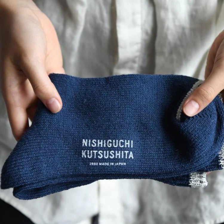 NISHIGUCHI KUTSUSHITABoston Silk/Cotton Sock | Indigo23-25 cm