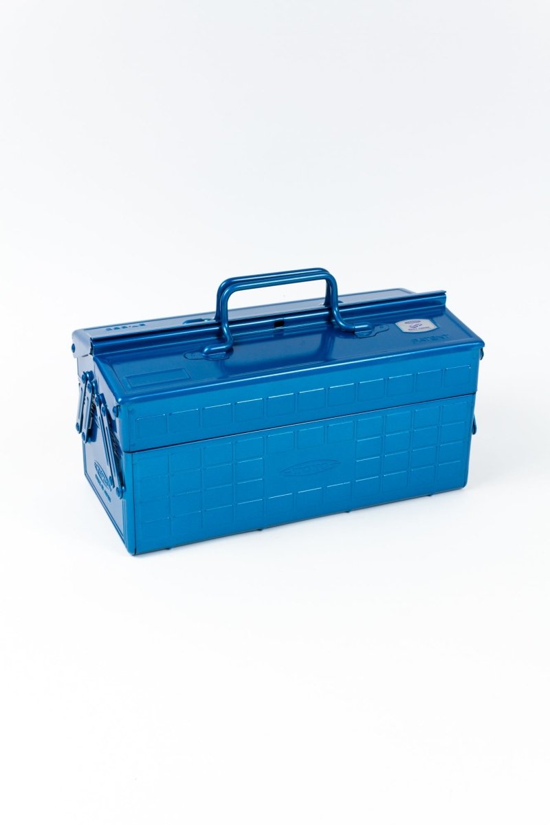 TOYO STEELSteel Two-Stage Toolbox - 35cm - Blue